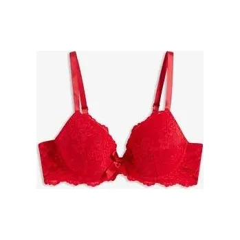Podprsenka Bonprix vyztužená podprsenka červená velikost 100E