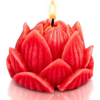 Svíčka Vonná svíčka Lotosový květ | 55 g | Svíčkománie3D | Barva: Červená