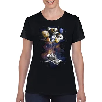 Dámské tričko levne-damske-bavlnene-tricko-potisk-astronomie Velikost dámská trička Basic: S šířka 44, délka 60, Odstín dámské tričko Basic: Černé