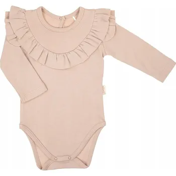 Dívčí bavlněné body s dlouhým rukávem Béžové Nicol, vel. 74