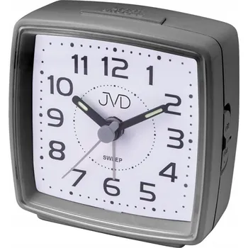Budík ŠEDÝ PODSVÍCENÝ ČTVERCOVÝ BUDÍK S OPAKOVANÝM BUZENÍM JVD SRP28.4 NETIKÁ
