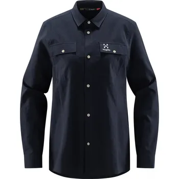 Dámské oblečení Dámská bavlněná košile Haglöfs Curious Hemp LS - tmavě modrá Velikost: XL