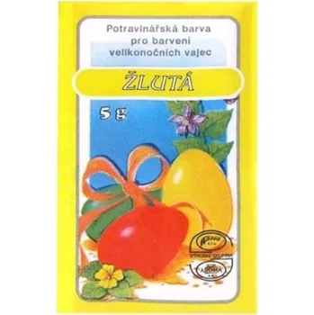 Velikonoční dekorace Velikonoční barvy na vajíčka 701 žlutá 5g MFP