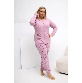 Dámské noční prádlo Pohodlná pyžama pro plnoštíhlé model 223304 Forever Pink 4XL