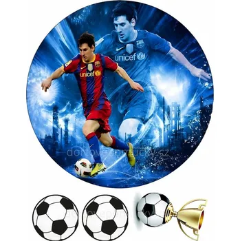 Přisada na vaření a pečení Messi tisk na jedlý papír 20 cm - Bez úprav / Fondánový list +40 Kč / Decor gel 50 g +39 Kč