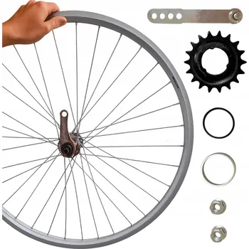 Cyklosvítilna ZADNÍ KOLO NA KOLO S TORPÉDEM (PROTIŠLAPEM) 28 PALCŮ VELOXO HLINÍKOVÉ STŘÍBRNÉ