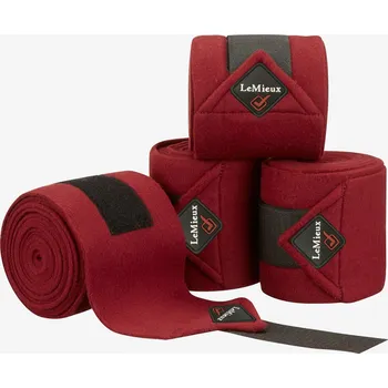 Ochrana nohy a ocasu LeMieux Bandáže fleecové Polo LeMieux, 4 ks, 3,8 m, burgundy FULL