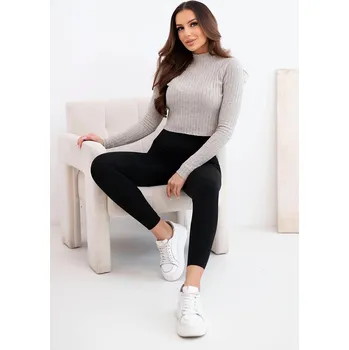 Dámské legíny Dámské legíny s vysokým pasem a elastickým pasem černé XL