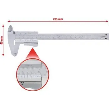 Nářadí pro automobil KS TOOLS Kapesní posuvné měřítko, 0–150 mm, 235 mm, 300.0510