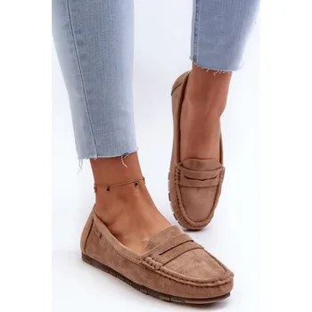 Dámské mokasíny BIG STAR SHOES Dámské mokasíny z ekozamše od Big Star NN274928 se systémem Memory Foam Barva: Béžová, Velikost: 37