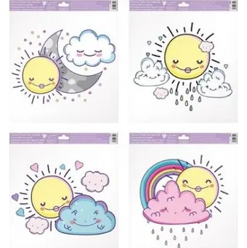 Okenní dekorace Okenní fólie 6880 33 x 33,5 cm, sluníčka