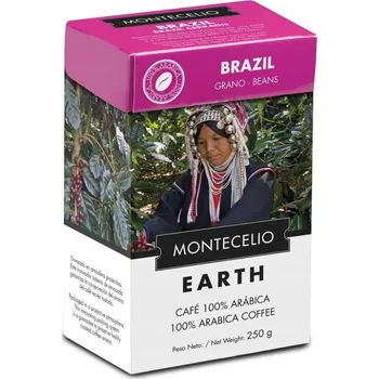 Montecelio Earth Brasil Arabica Káva zrnková 250 g