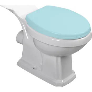 Klozet Aqualine ANTIK WC kombi mísa, 35x72 cm, zadní odpad, bílá - AK107-432