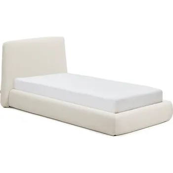 Postel Béžová čalouněná jednolůžková postel bez roštu 90x200 cm Martina – Kave Home ID_1827096