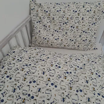 Povlečení Pro útulný domov Povlečení do postýlky Dino sportuje ROZMĚR: 35 x 55 + 110 x 125 cm - Ikea rozměr