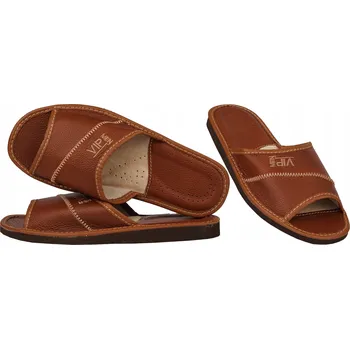 Dámská obuv Papuče Pánské kožené pohodlné pantofle Bačkory Bamboše Domácí VIP Premium 40