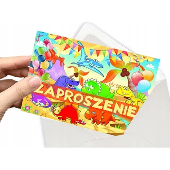 Pozvánka POZVÁNKA DINOSAUŘI NA DĚTSKOU OSLAVU NAROZENIN + OBÁLKA DÁREK