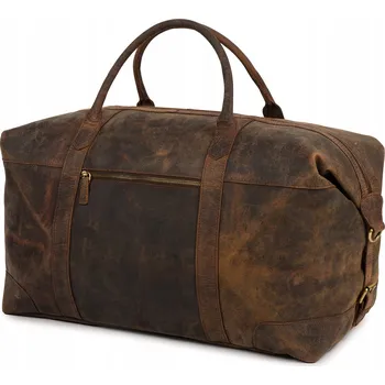Cestovní taška Cestovní taška Beltimore kožená hnědá s vyztuženým dnem
