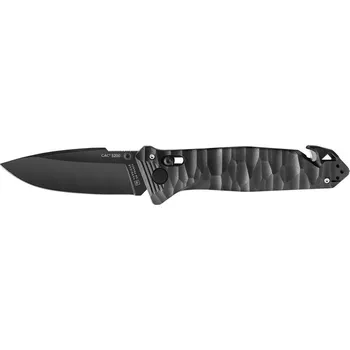 Pracovní nůž TB Outdoor Zavírací Nůž CAC Army PA6 TX Hladké Ostří Black