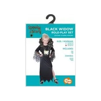 Karnevalový kostým Zestaw dla dzieci Czarna Wdowa rozm. 130/140cm