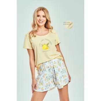 Dámské pyžamo 3531 DÁMSKÉ PYŽAMO KRÁTKÉ FRIDA S-XL žlutá XL