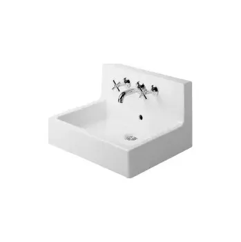 umyvadlo Vero 0453.60 se zadní stěnou pro 3 otvorovou baterii, 60/47 cm bílé