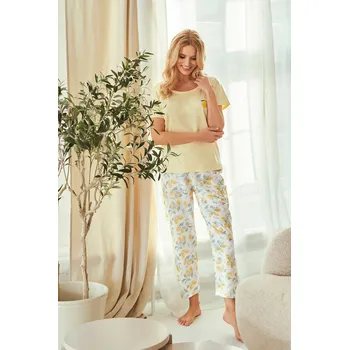 Dámské pyžamo 3532 DÁMSKÉ PYŽAMO FRIDA S-XL žlutá M