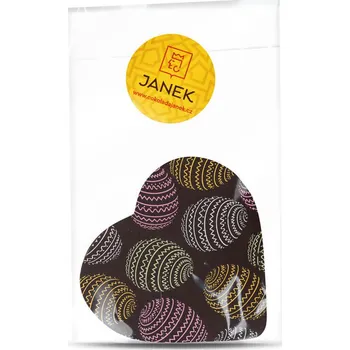 Čokoláda Hořké čokoládové srdíčko s velikonočním potiskem