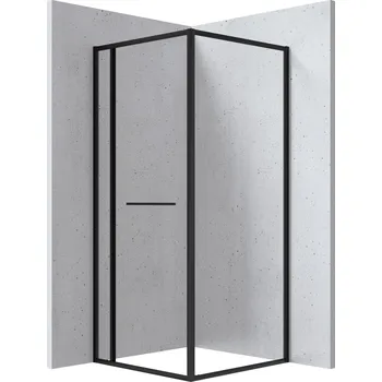 Deante Čtvercový sprchový kout Blur 90x90 cm - KQB N099P, černá mat - bez vaničky