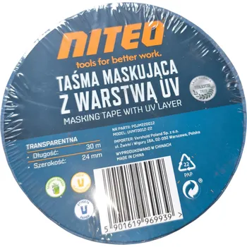 MASKÁLNÍ PÁSKA S UV VRSTVOU 30MX24MM TRANSPARENTNÍ