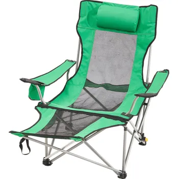 Křeslo Vevor Sklopné kempinkové křeslo 330 lbs 4 polohy, opěrka nohou, držák skleničky