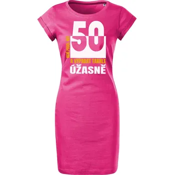 Dámské šaty Bavlněné letní šaty Není prdel 50 Velikost: S, Barva: Purpurová