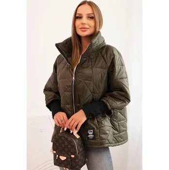 Dámská prošívaná bunda 5705 khaki - Kesi UNI