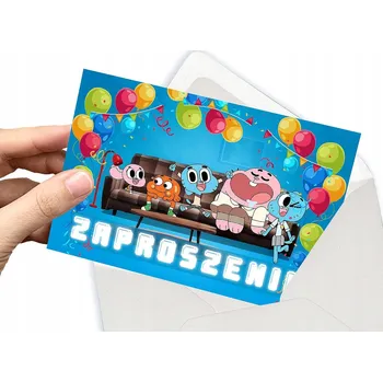 Pozvánka POZVÁNKA NEUVĚŘITELNÝ SVĚT GUMBALLA NA DĚTSKOU OSLAVU + OBÁLKA DÁREK