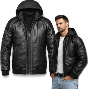 Moto bunda Recea pánská bunda bomber s odepínací kapuce 3114, velikost L