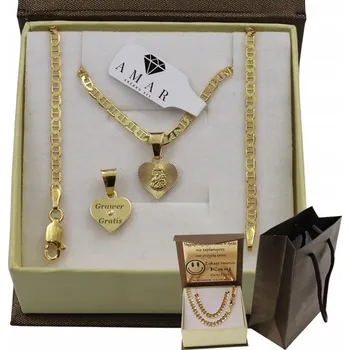 Náhrdelník ŘETÍZEK z masivního zlata + medailon Gucci s gravírováním 925/585 DÁREK GRAVÍROVÁNÍ