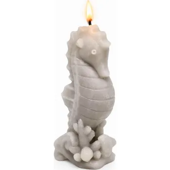 Svíčka Vonná svíčka mořského koníka | 45 g | Svíčkománie3D | Barva: Šedá