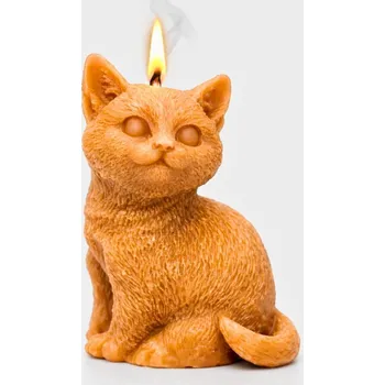 Svíčka Vonná svíčka Koťátko | 45 g | Svíčkománie3D | Barva: Hnědá