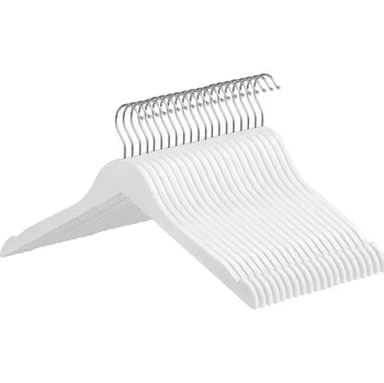 Ramínko SONGMICS Věšáky na kabáty, 44.5x23x1.2cm, bílé Dřevěný věšák