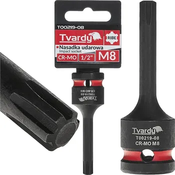 Gola sada Rázový nástrčný klíč RIBE 1/2" M8 CR-MO TVARDY, Geko T00219-08