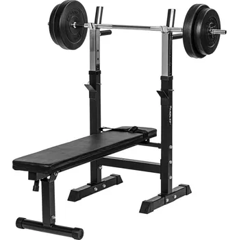 Posilovací lavice Movit Posilovací lavice černá + sada činek 30 kg