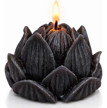 Svíčka Vonná svíčka Lotosový květ | 55 g | Svíčkománie3D | Barva: Černá