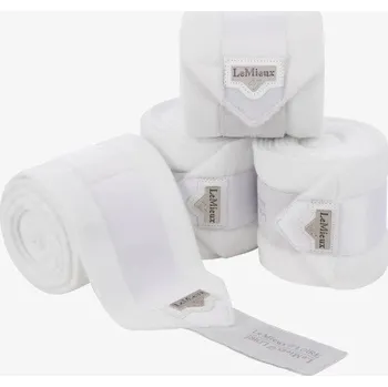 Ochrana nohy a ocasu LeMieux Bandáže fleecové Polo LeMieux, 4 ks, 2,45 m/3,8 m, bílé L