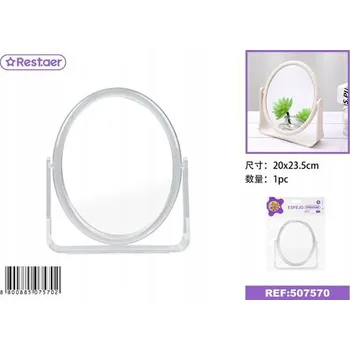 Zrcadlo Elegantní Oválné Dvojité Zrcátko se Stojanem