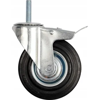 Pojezdové kolečko Kolečko Vorel 87337 200 mm otočné s brzdou, průměr čepu 16 mm, nosnost 150 kg, gumové