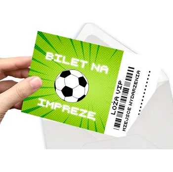 Pozvánka POZVÁNKA VSTUPENKA NA PÁRTY FOTBAL VIP PRO DĚTSKÉ NAROZENINY + OBÁLKA