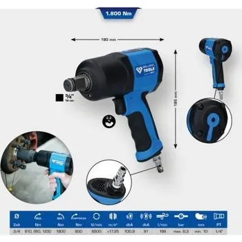 Nářadí pro automobil Rázový šroubovák (stlačený vzduch) Brilliant tools BT160200