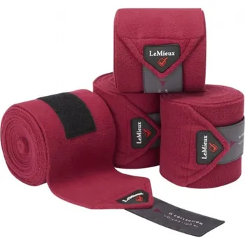 Ochrana nohy a ocasu LeMieux Bandáže fleecové Polo LeMieux, 4 ks, 2,45 m/3,8 m, mulberry PONY