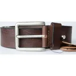 Pánský hnědý kožený opasek šířka 38 mm, dlouhý 125 cm