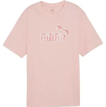 Dámské triko Puma ESSENTIALS + MARBELEIZED TEE L Růžová